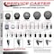 Service Caster 3'' Gray Polyurethane Wheel Swivel 3/4'' Square Stem Caster Set 2 Brakes, 4PK SCC-SQ20S314-PPUB-GRY-PLB-34-2-S-2 - alternate 4